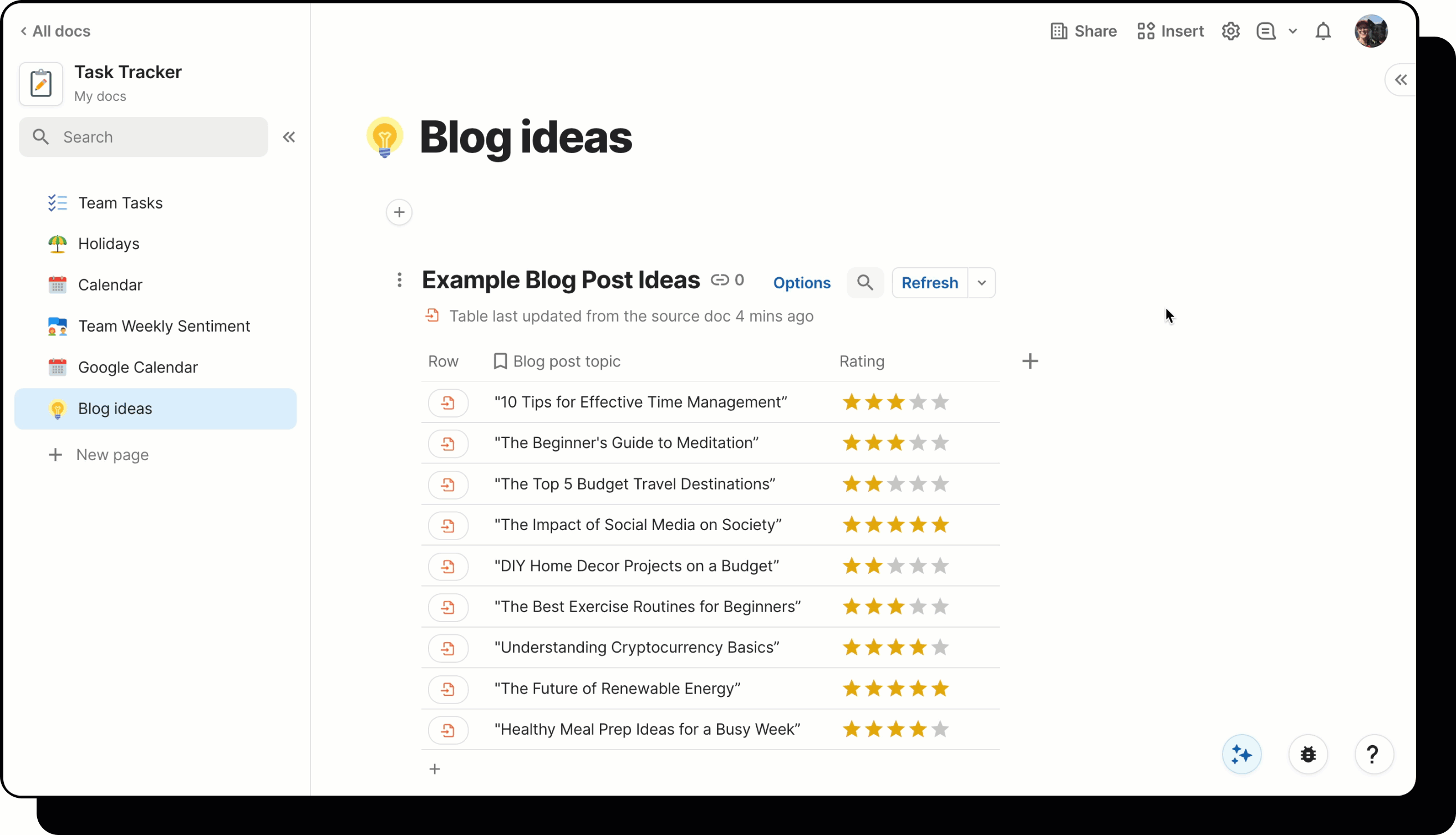 Gif showing user toggling on 