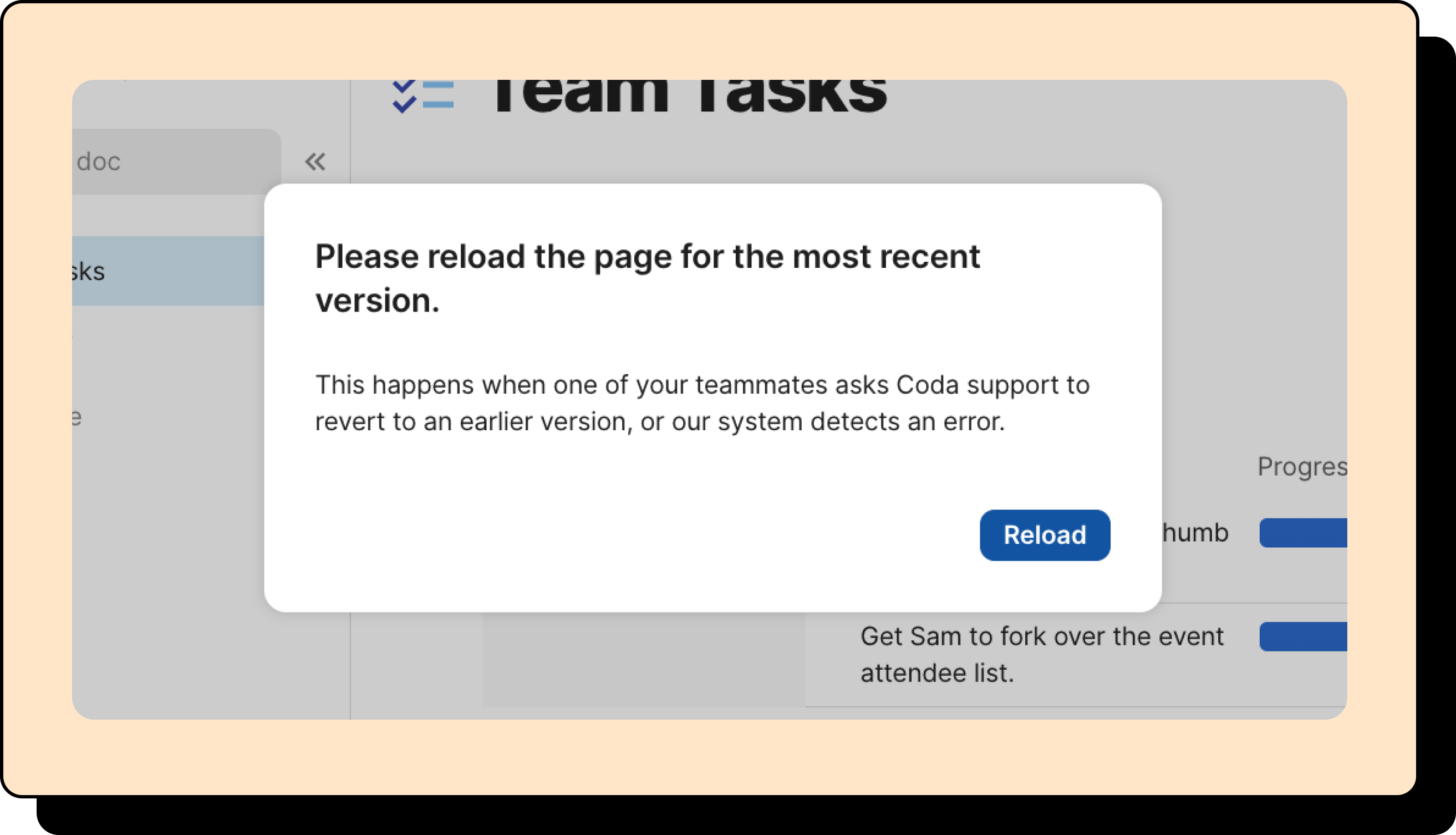 An image of a popup that says 