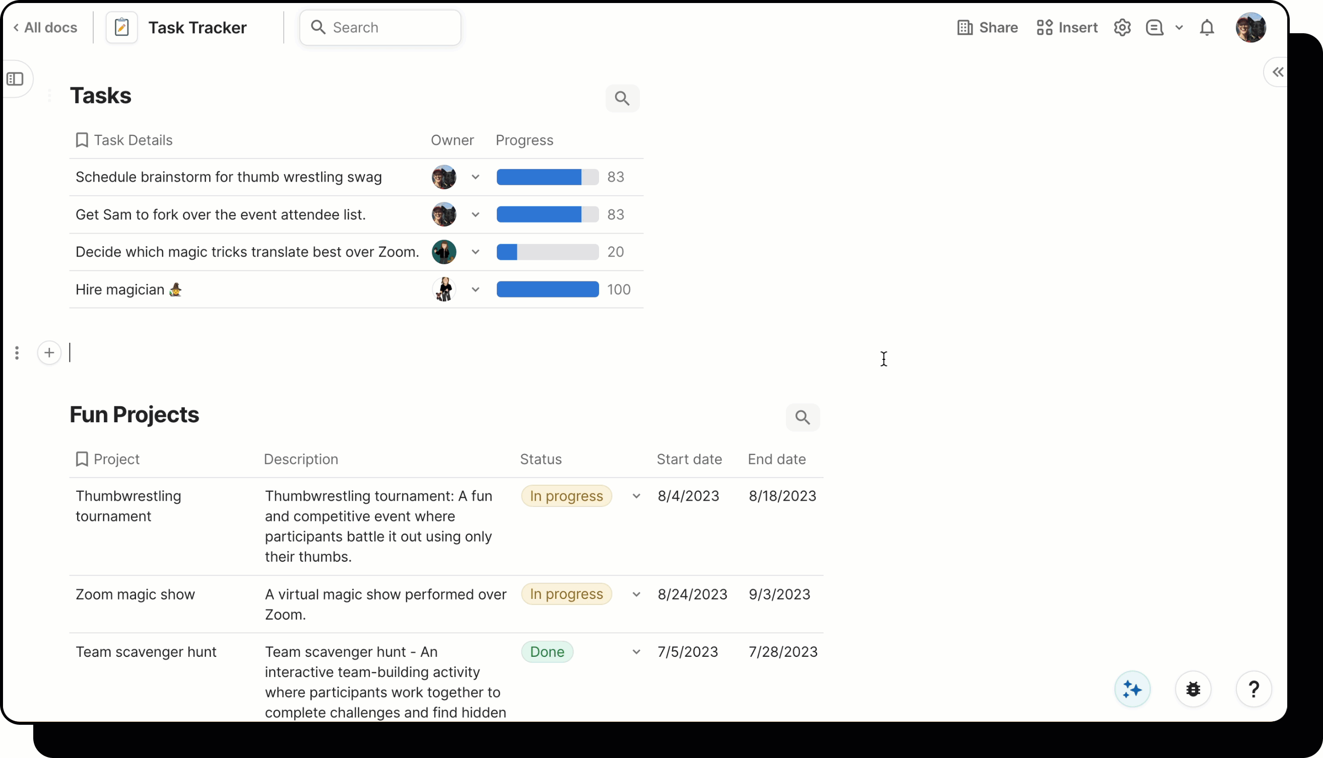 Gif showing user adding relation column. 