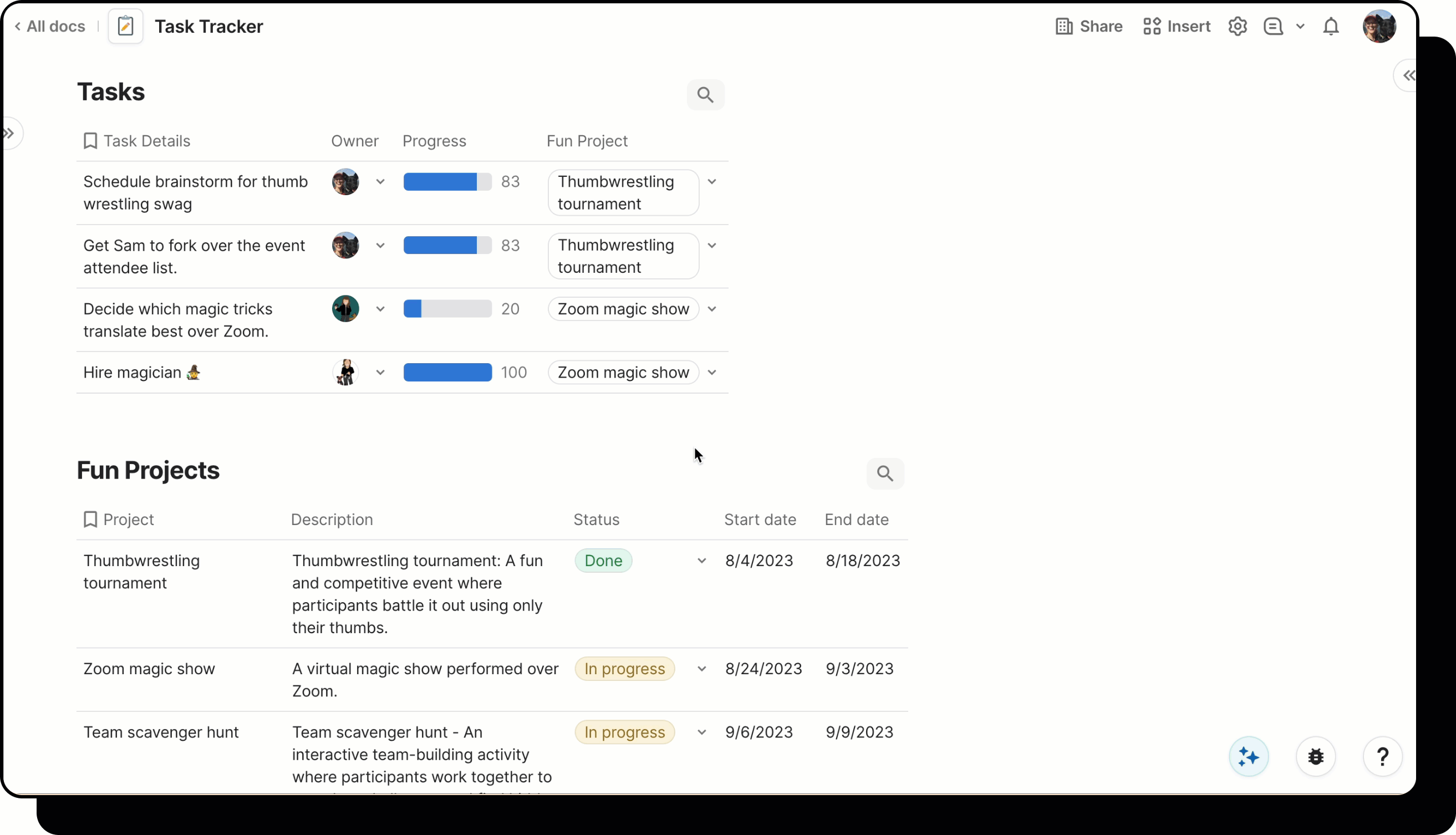 Gif showing user add linked relation column.