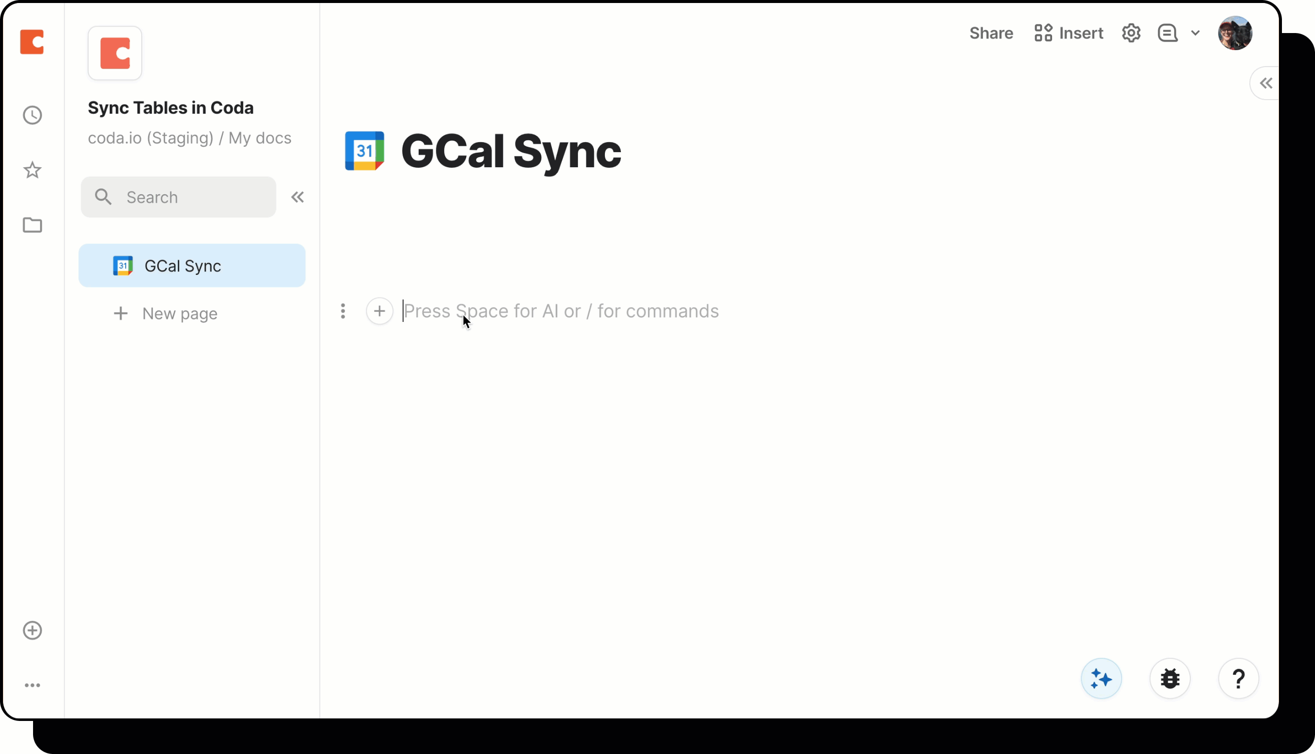 Gif showing a user adding a new pack sync table. 