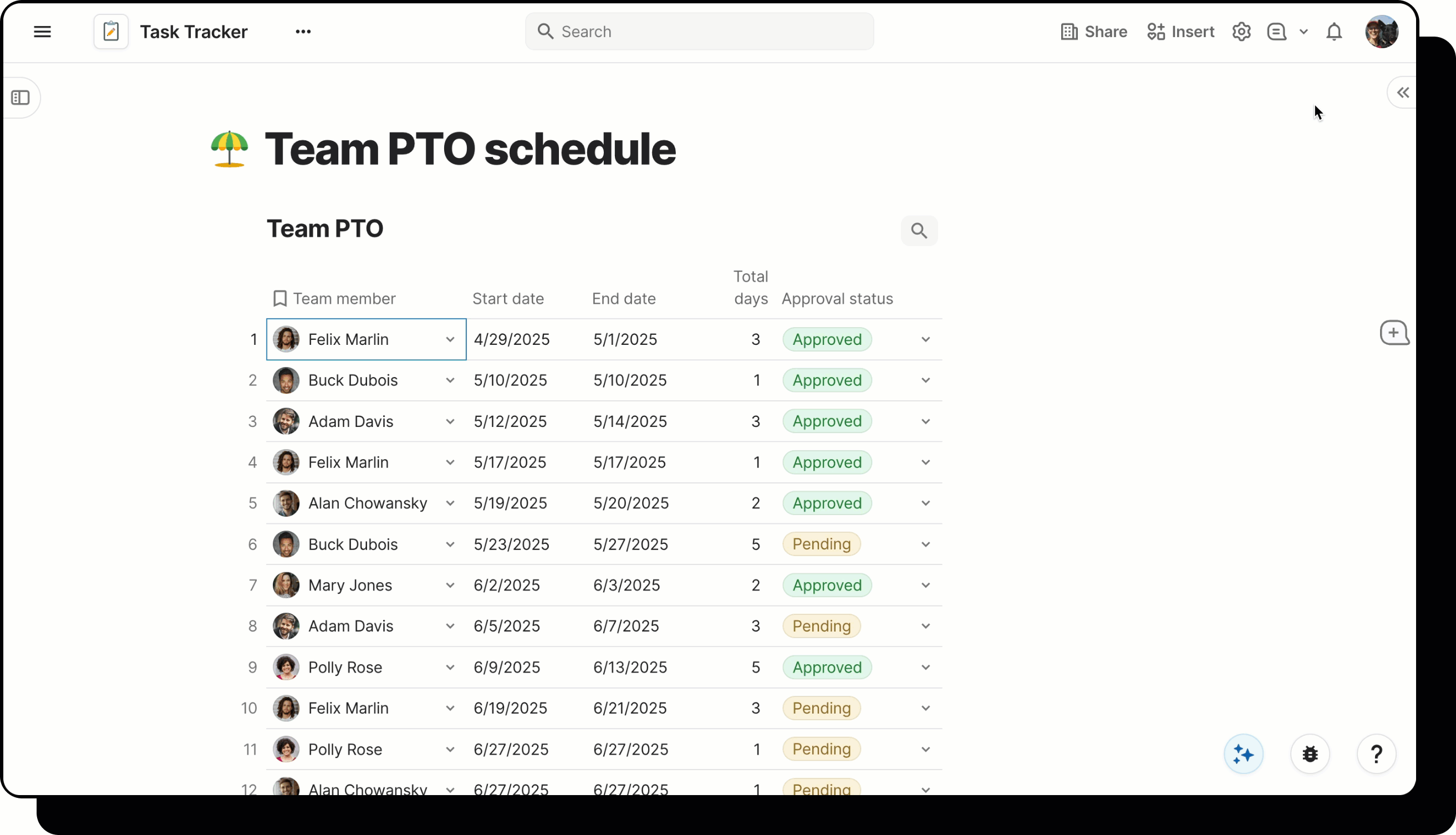 convert table to calendar view.gif