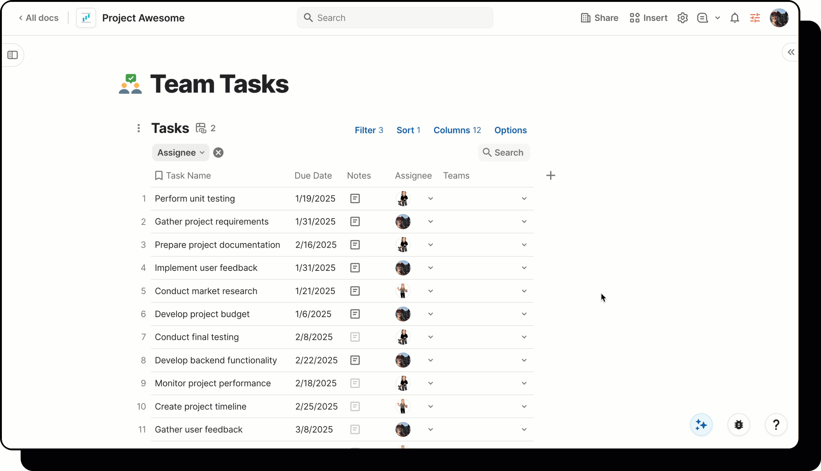 Gif showing user apply filter to relation column.