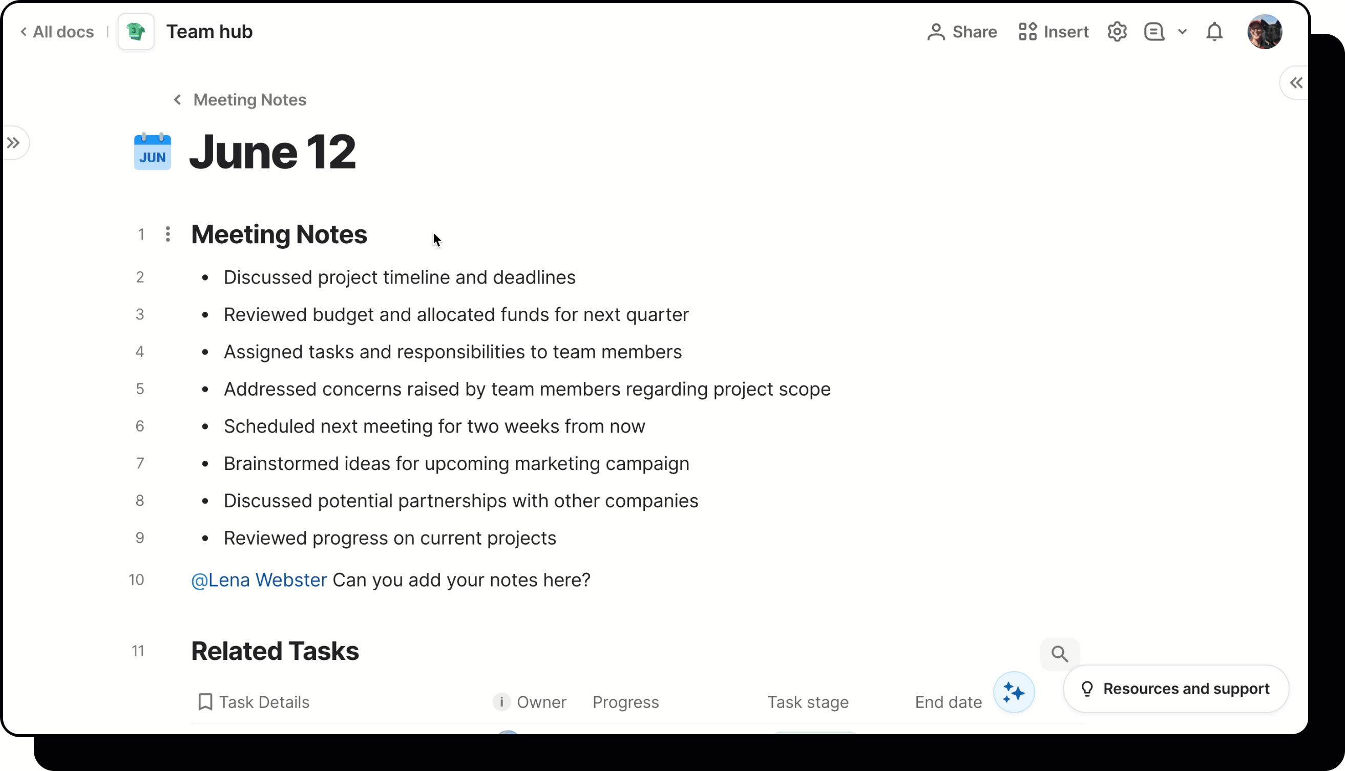 A gif demonstrating a user copying a link to a specific line. 