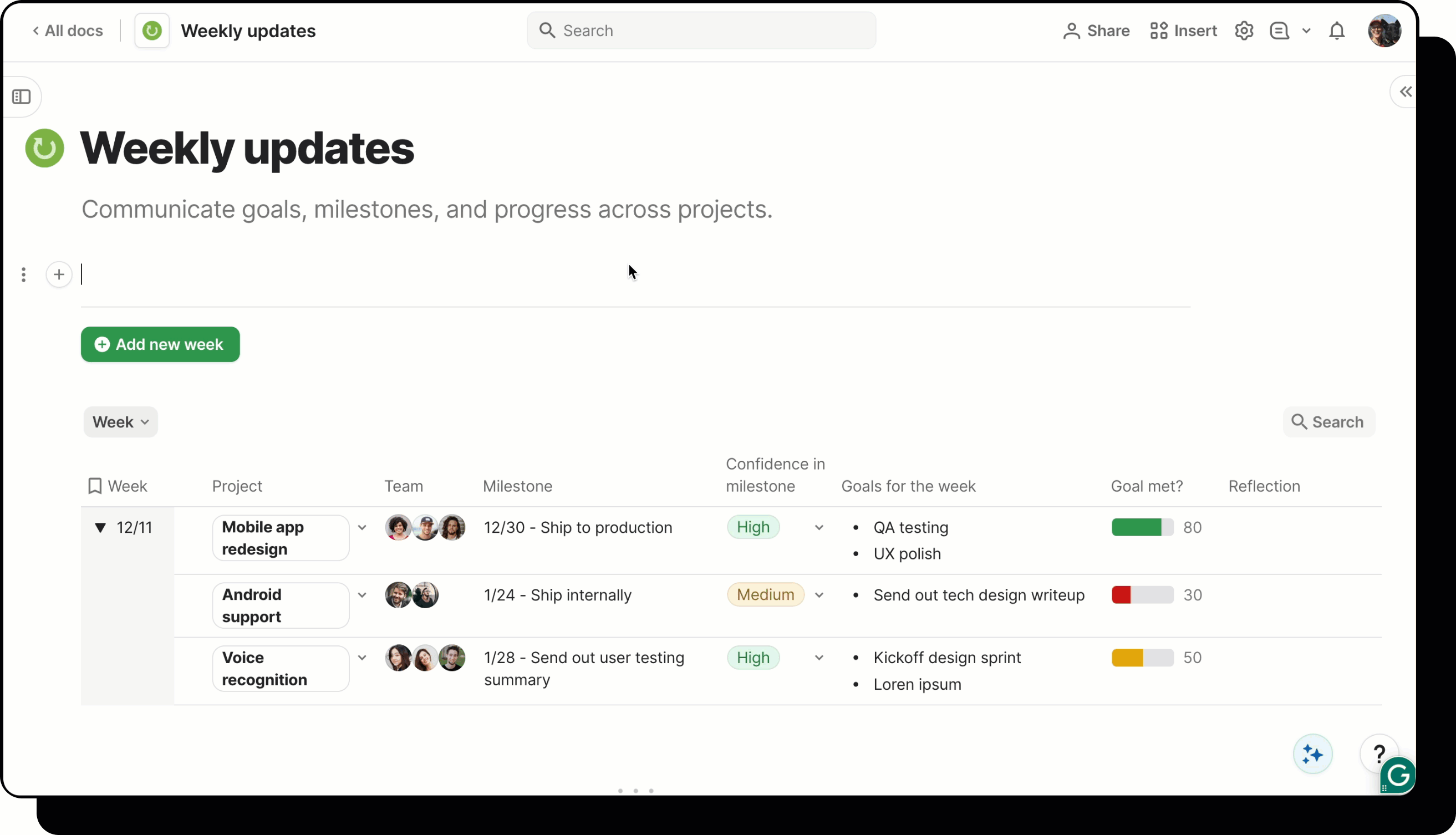 A gif showing a user searching for a word and selecting an option from search results.