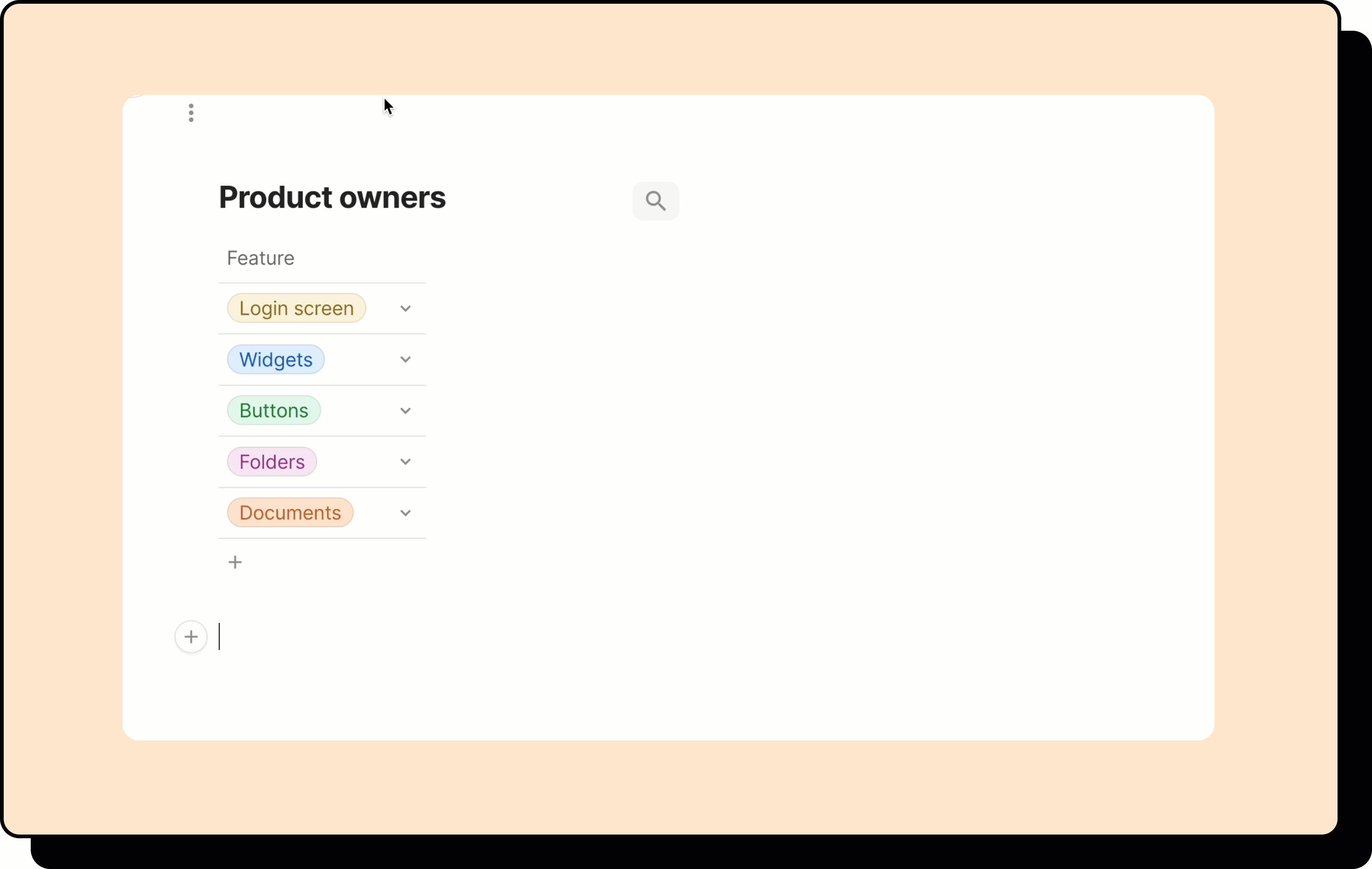 Gif showing user add People column to table.