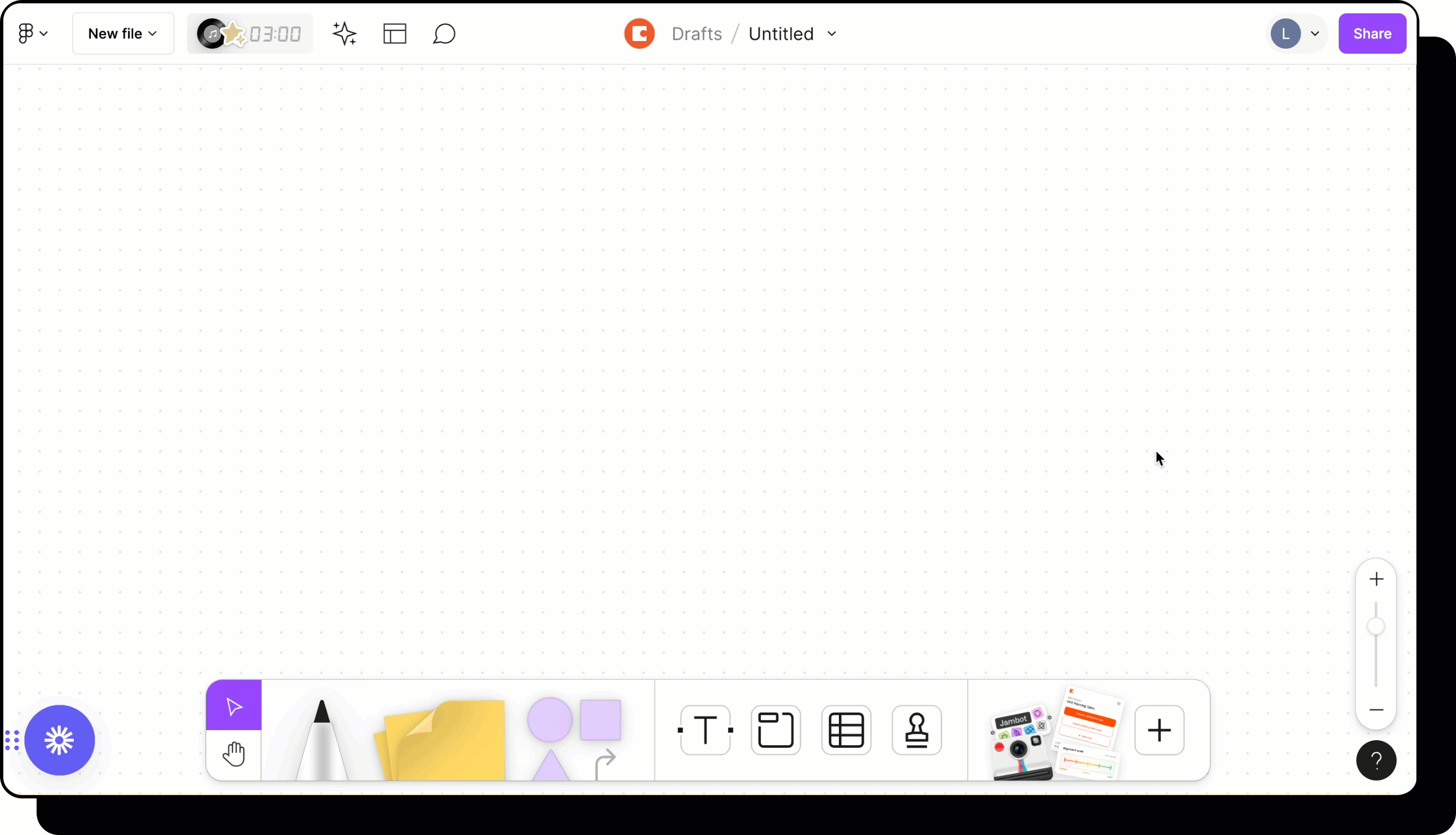 Gif showing how to add Coda to the Figjam widget.