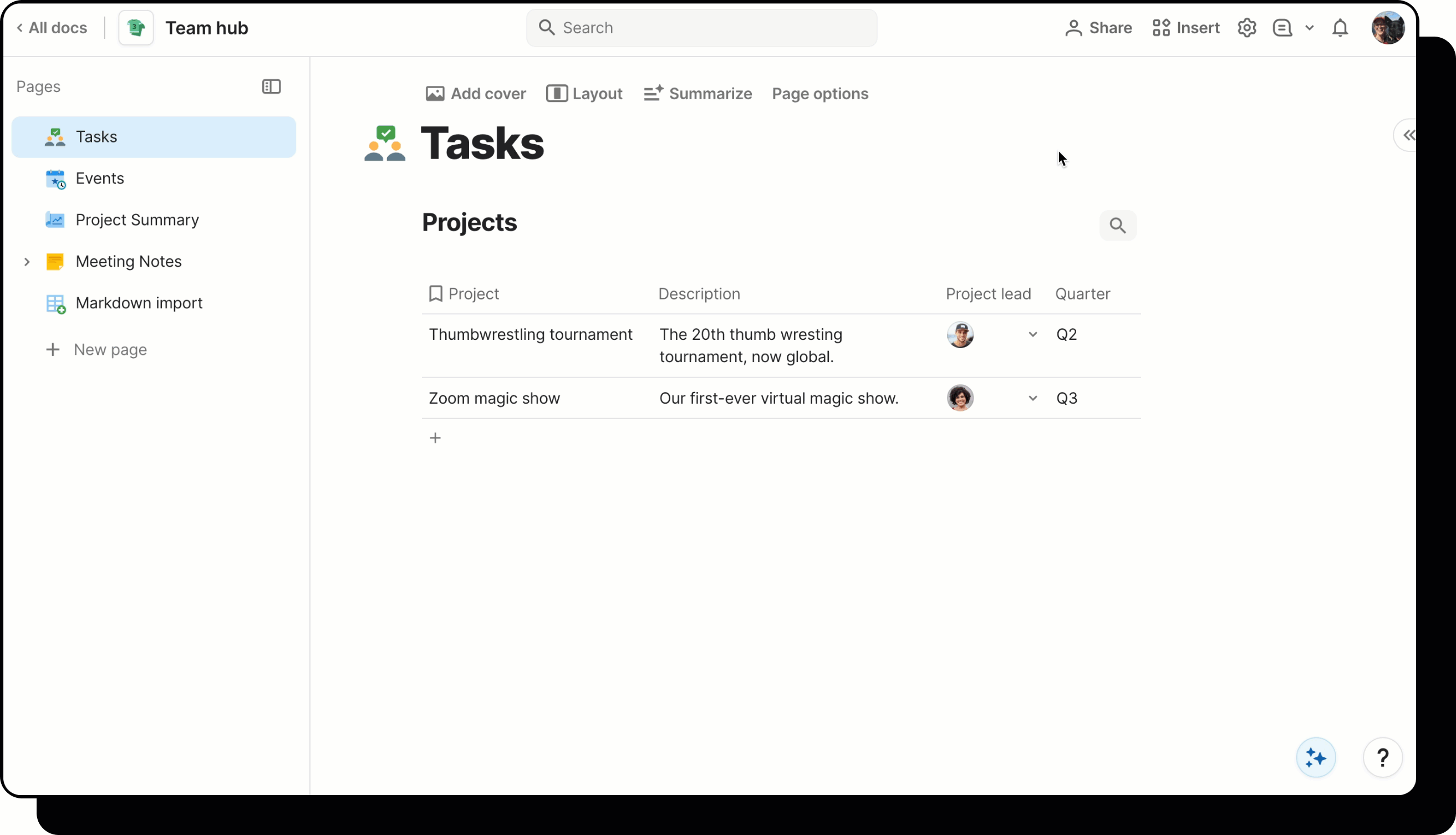 A gif showing how to set up a webhook-based automation from the doc's settings.