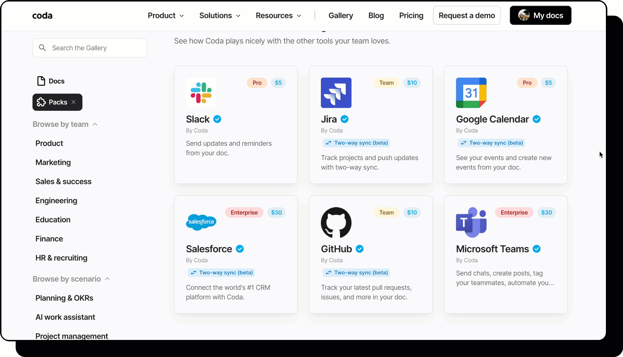 Gif demonstrating a user purchasing the Microsoft Teams pack.